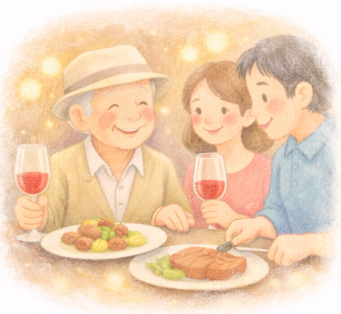 ご家族との外食サポートのイメージ